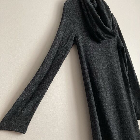 Anthropologie Saturday Sunday Dress Size Small Gray Cowl Neck Long Sleeve Soft - Picture 3 of 6